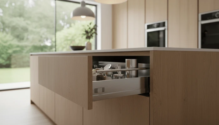 L-shaped modular kitchen
